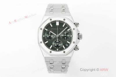 APS Factory Audemars Piguet Royal Oak 41mm Calibre 4401 Movement Dark Green Face White Gold Band Watch